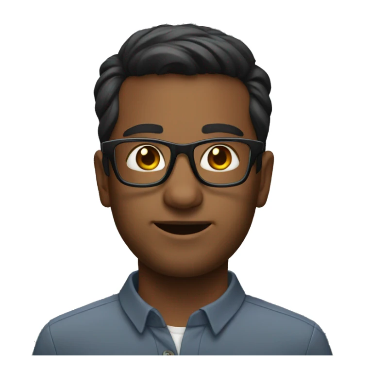 Praveen wearing glasses sticker