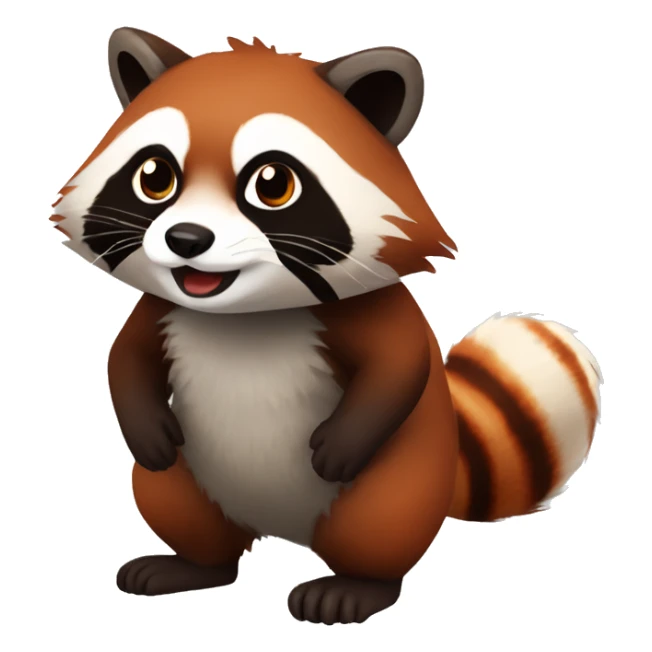 Raccoon-Red Panda-hybrid full body sticker