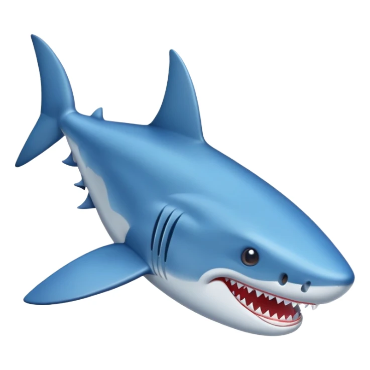 Un tiburón con zapatillas azules sticker