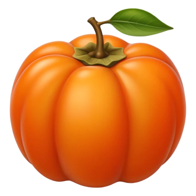 persimmon fruit smooth no parts on skin sticker