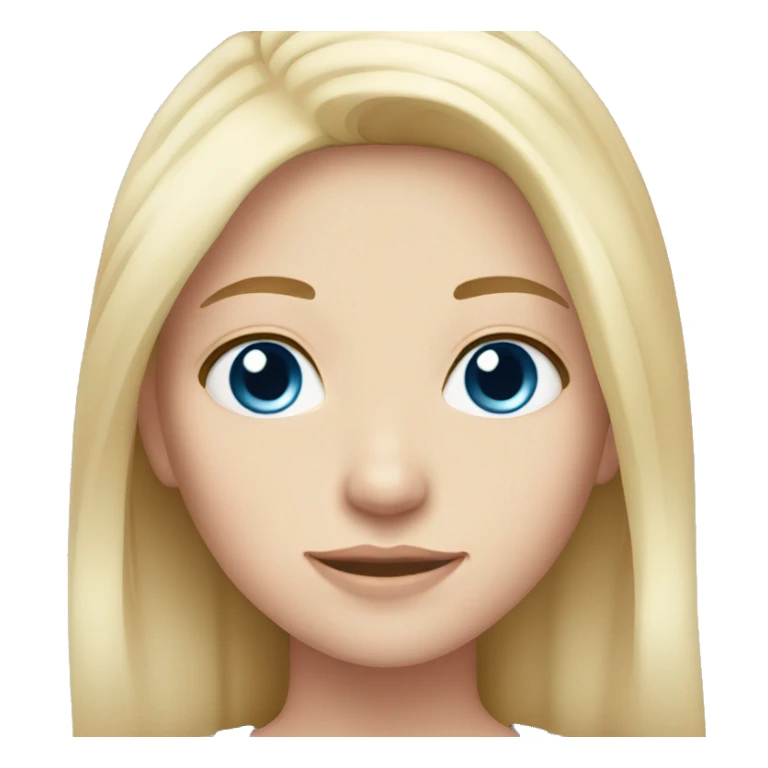 light pink soft blonde girl light white skins blue eyes  sticker