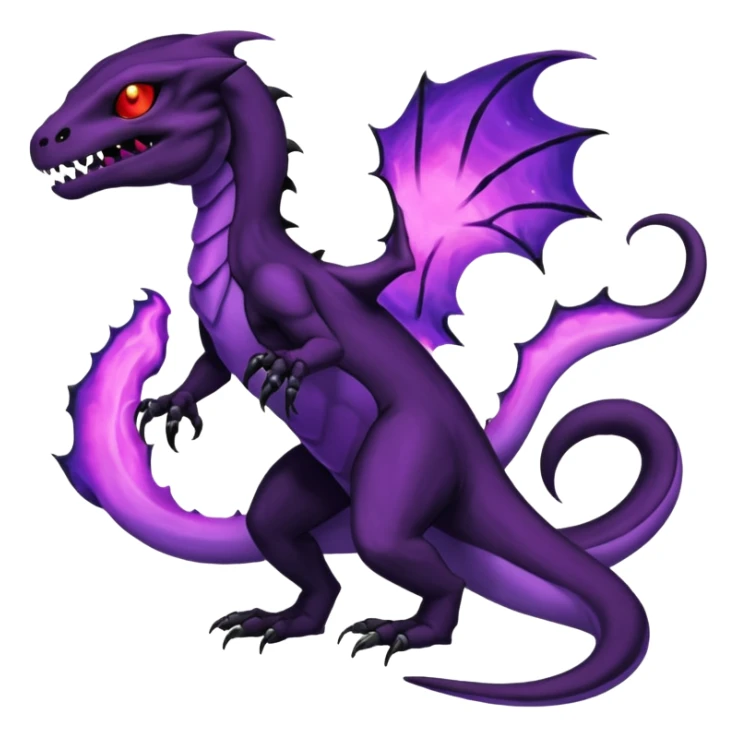 Nebulae Evil Spooky Salandit-Duskull-Noibat-Fakémon-hybrid-creature (full body)  sticker