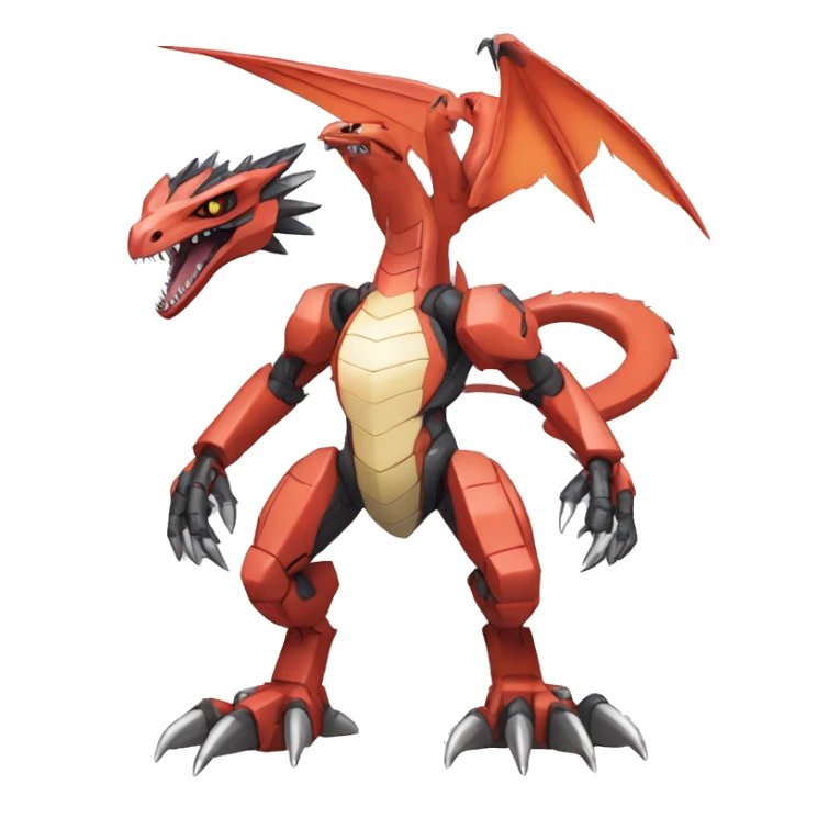  Cool Edgy Digimon-Fakemon-Guilmon-Velociraptor-Dragon-Mecha full body sticker