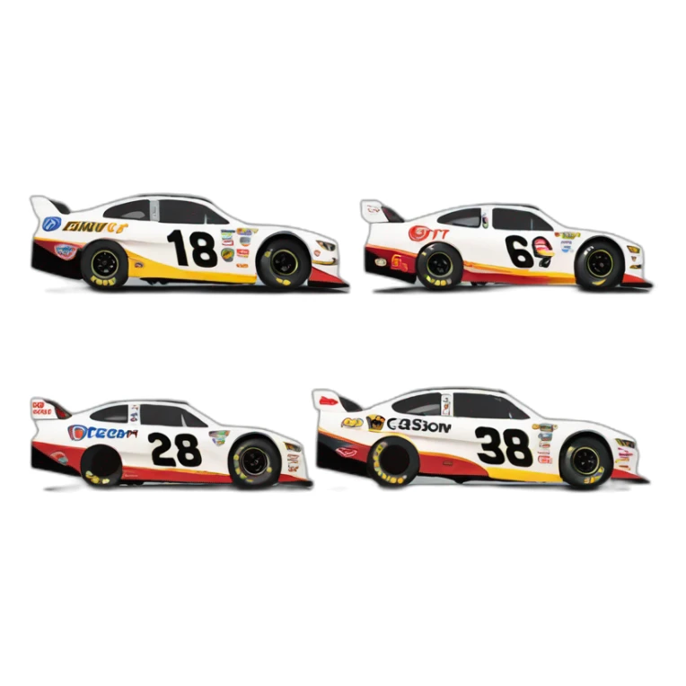 side view of nascar race car sticker