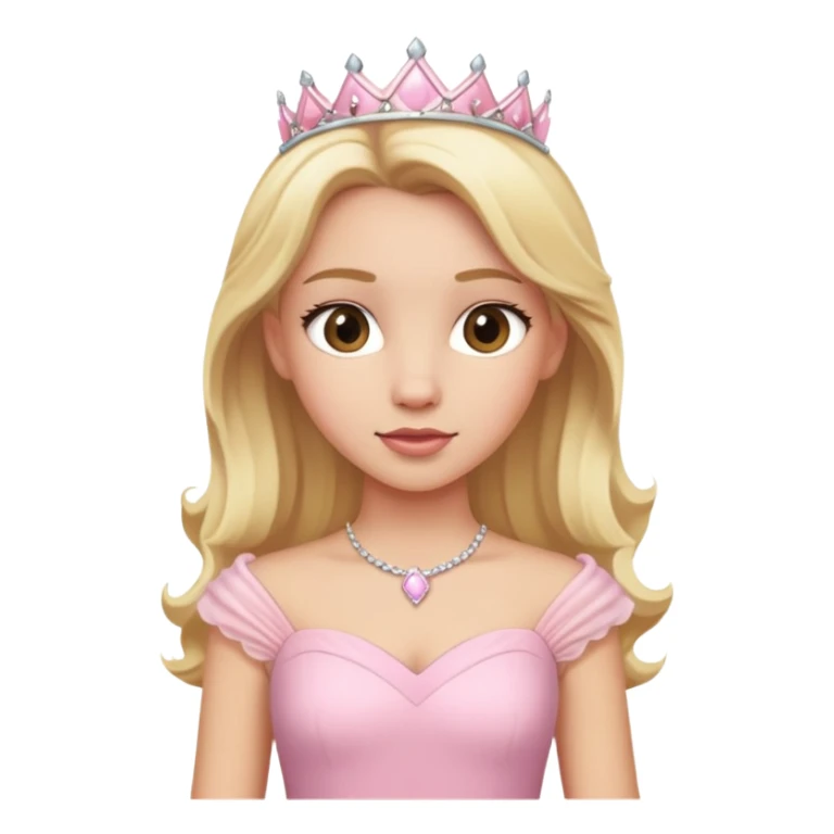 blonde princess with light pink dress sticker