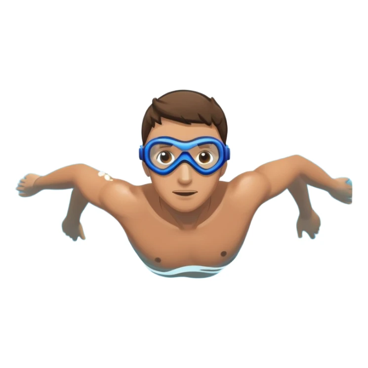 determined pool diver dives into a pool of confidence blue water  sticker