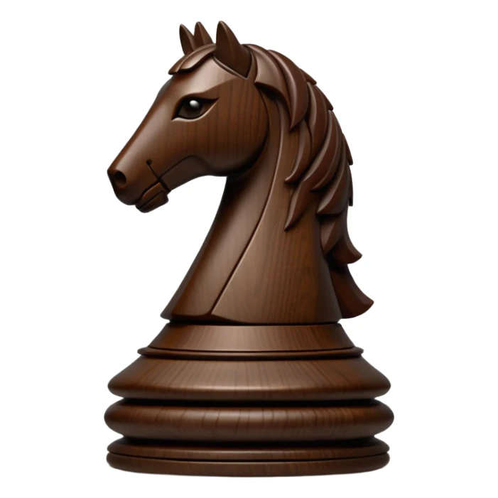 piece of chess knight in dark sticker