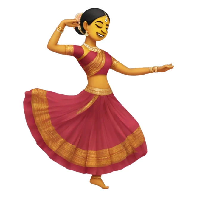 Women dancing in Bharatanatyam  sticker