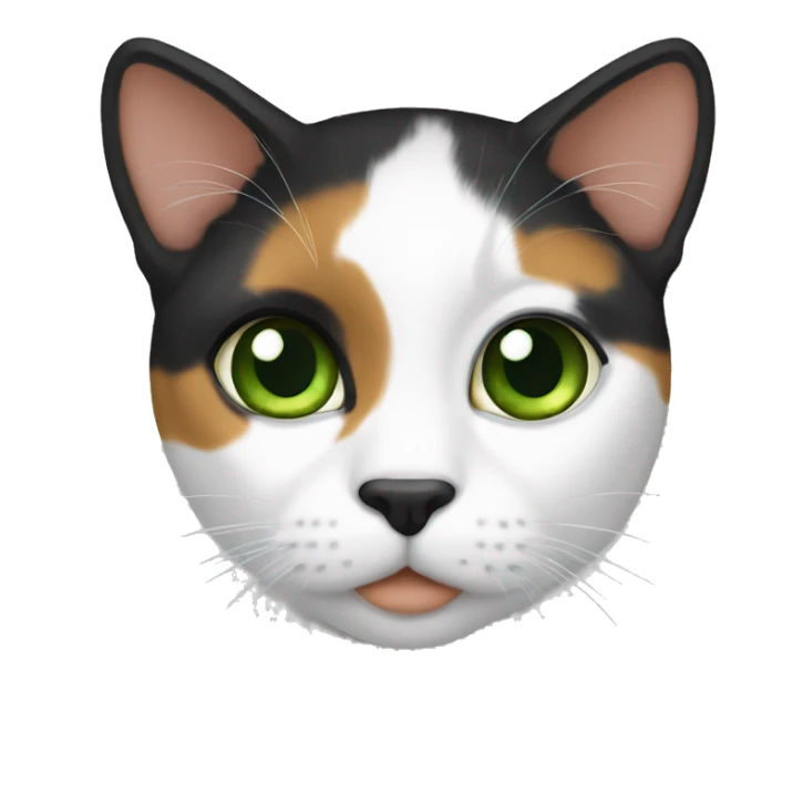 Calico green eyes sticker