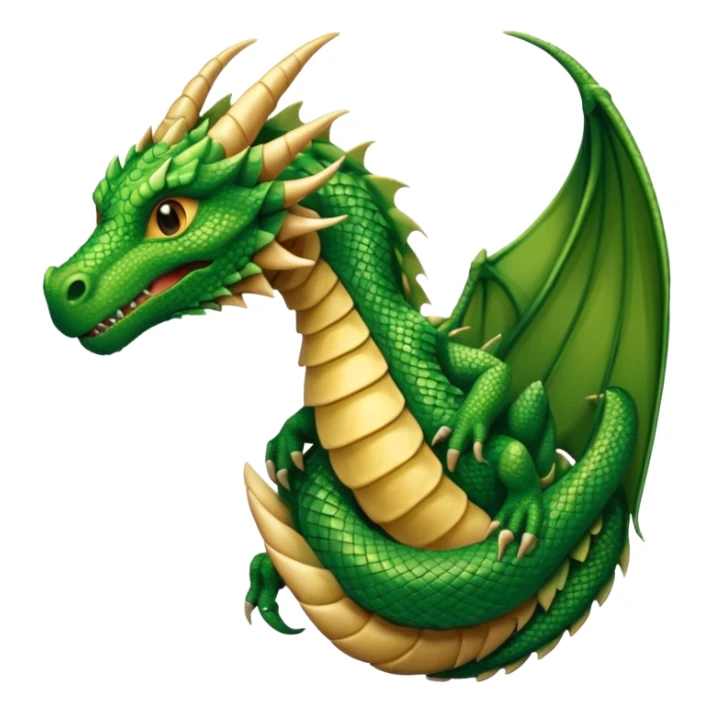 green dragon tail wrapped in human finger sticker