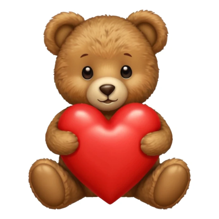 Teddy bear with a heart in her arms and write Didou in it sticker