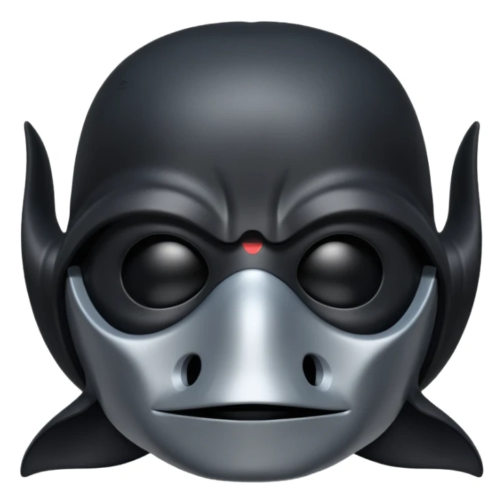 Une baleine avec le masque de dark vador sticker