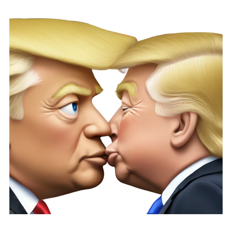 Elon musk kissing Donald trump sticker