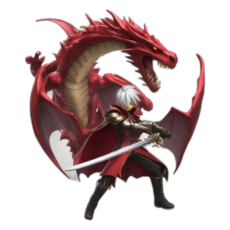 ragna of ragna crimson killing a dragon sticker
