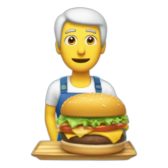 Bob l'éponge qui mange un burger sticker