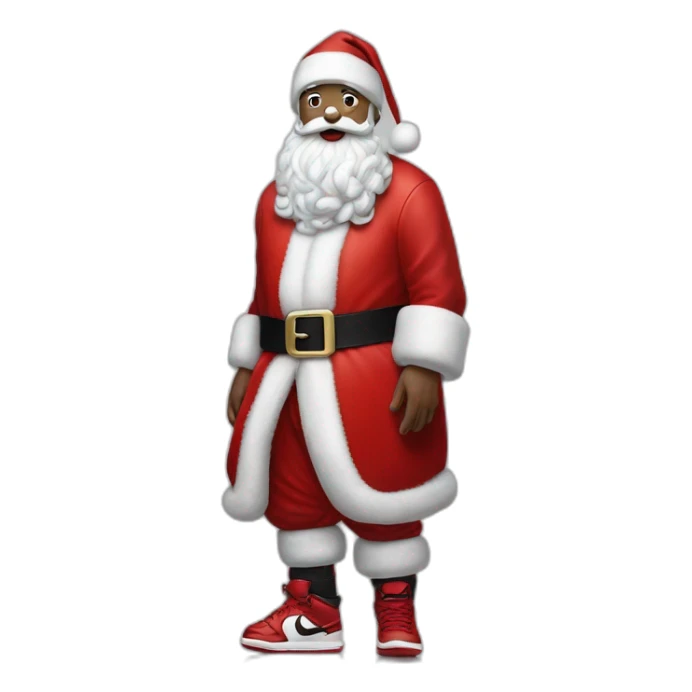 Santa claus wearing  nike air jordan Dior  sticker