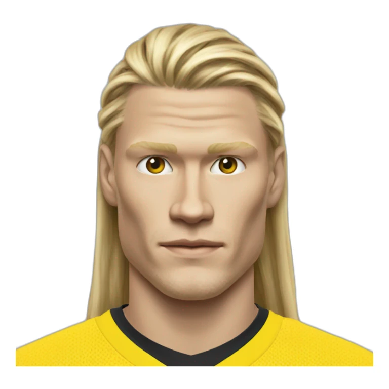 erling haaland long hair sticker