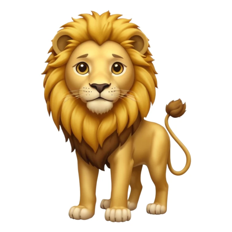 A lion with tall legs and big eyes sticker
