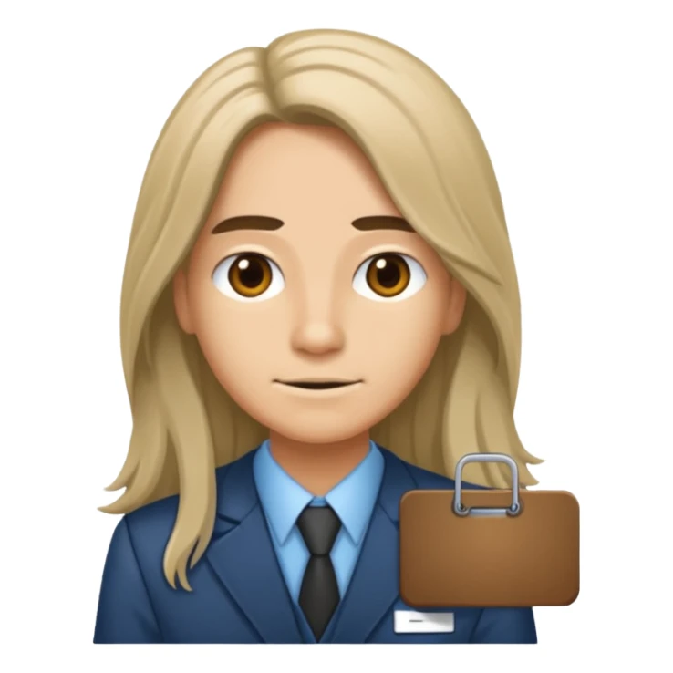 civilian long haired juror with nametag sticker