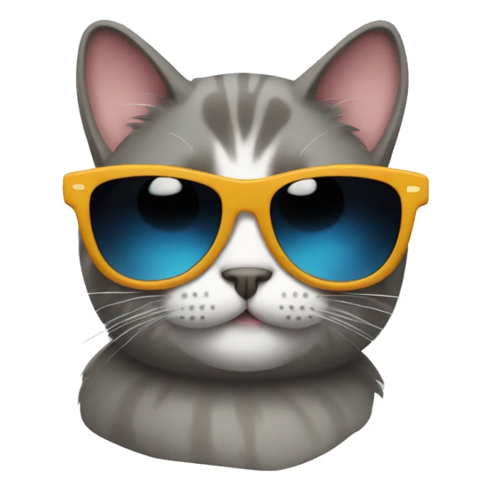 Cat with sunglasses sticker