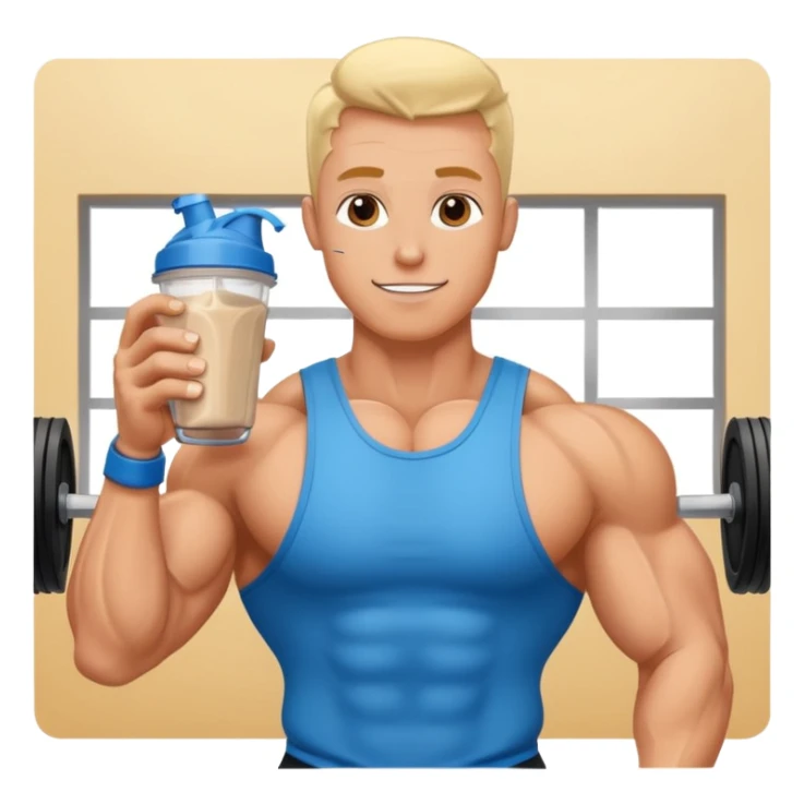 protein shake in shaker for bodybuilders sticker