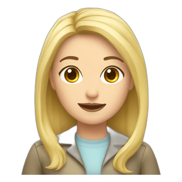 profesora blanca y rubia sticker