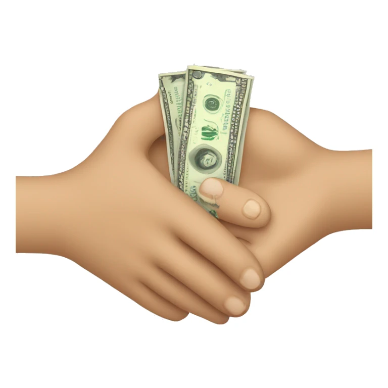 giving money from hand to hand sticker