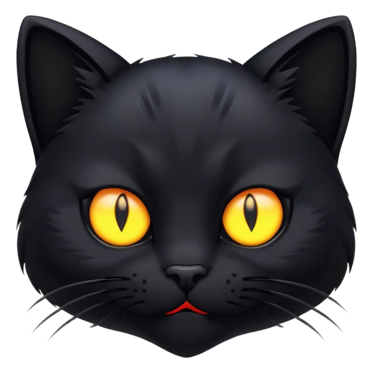 scary cat with arched back and glowing eyes sticker