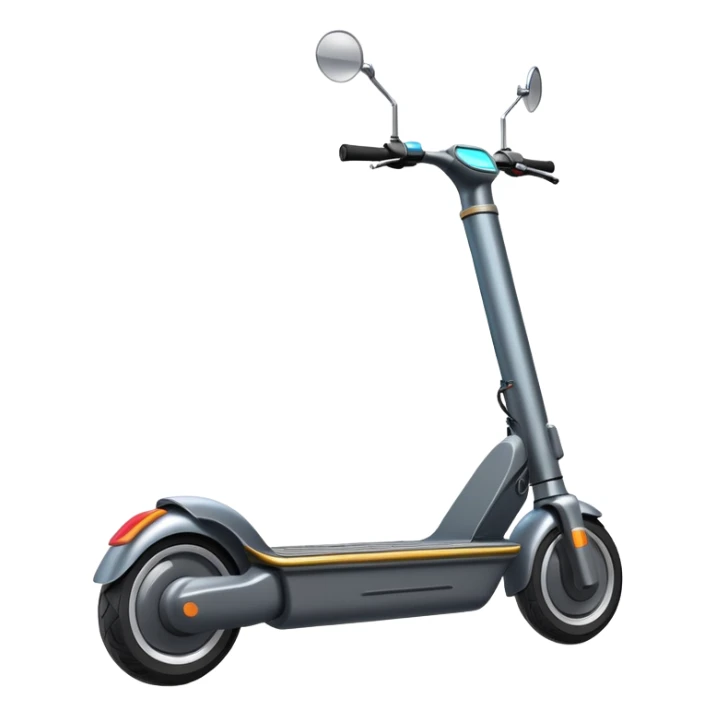 modern electric scooter with battery pack, transportation vehicle sticker
