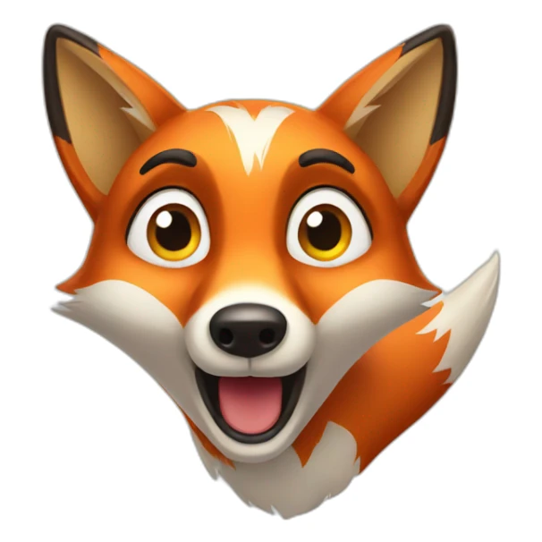 Surprised fox sticker