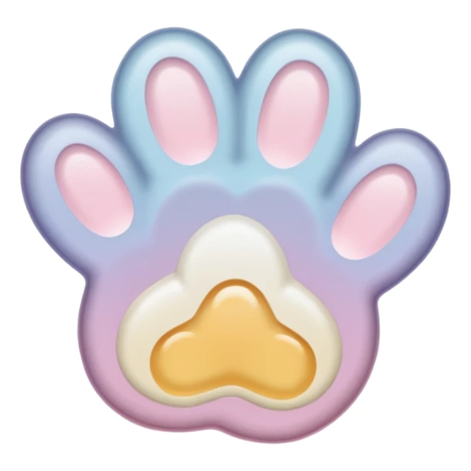 a very light pale pastel #ffbe8c pawprint sticker