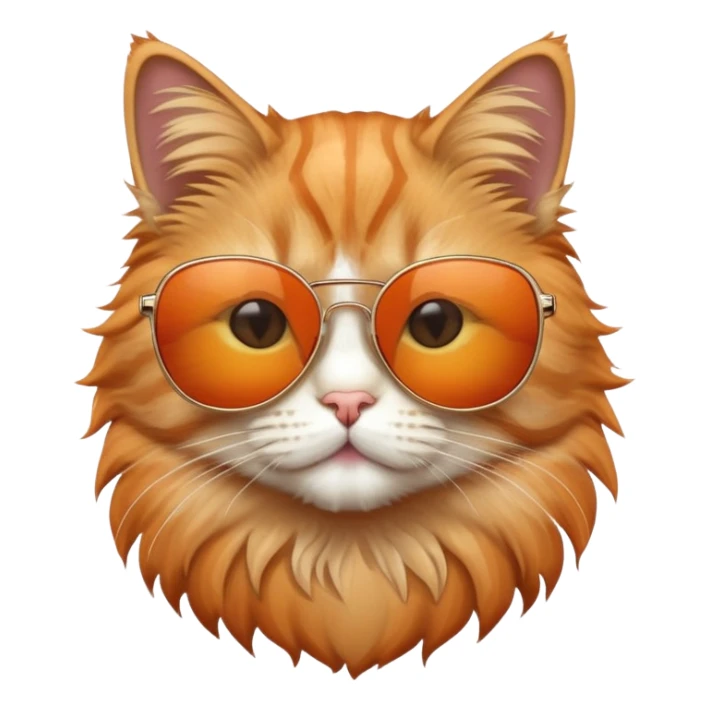 Cat with sunglasses sticker