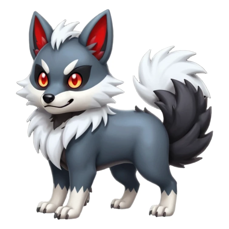 Obstagoon-Banshee-Zorua-Mightyena-Poochyena-fusion  sticker