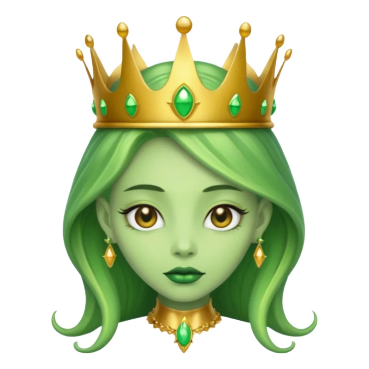 alien princess, crown sticker