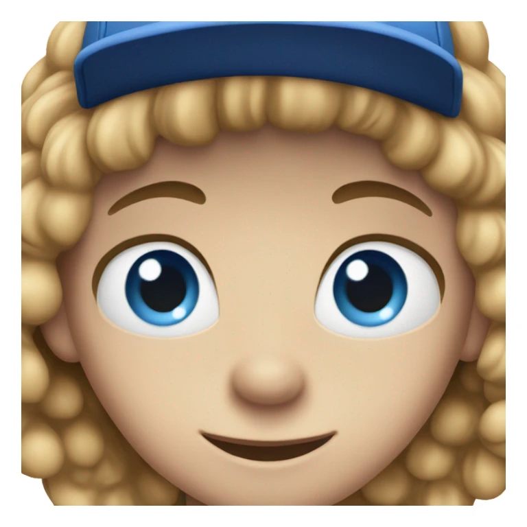 casual boy in baseball cap blue eyes sticker