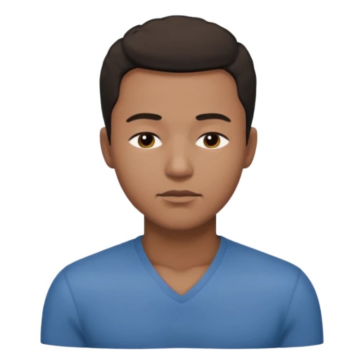 una mano en pecho ojos cerrados hombre multirracial sticker