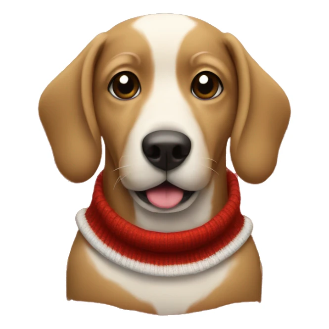 dog in christmas sweater sticker