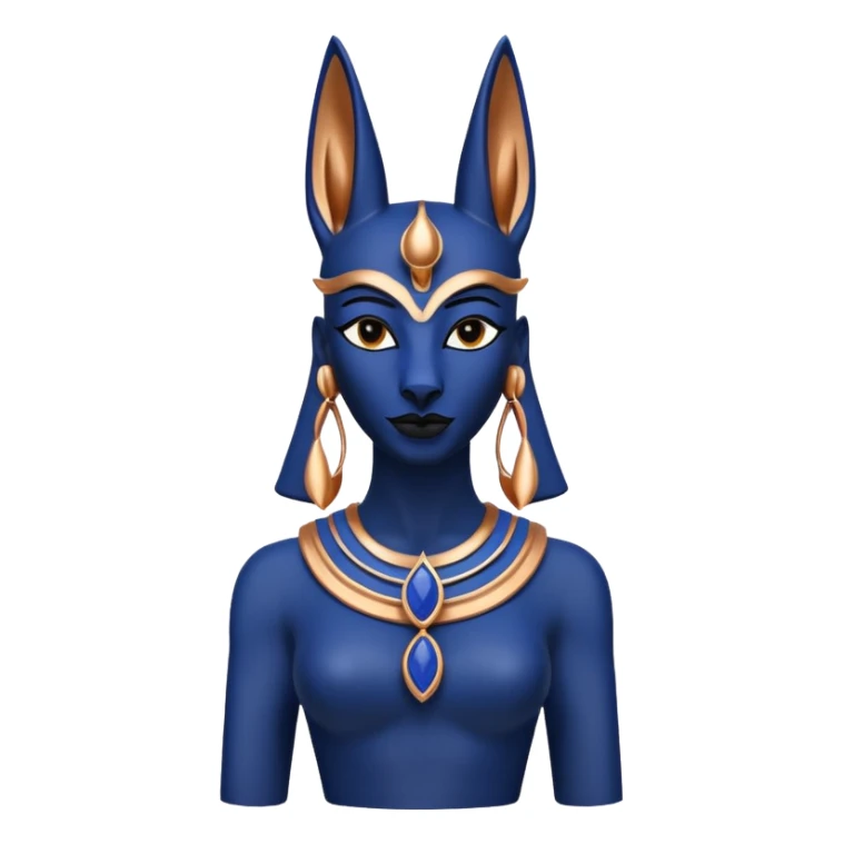 Proud Black, lapis rose gold, and woman anubis statue posed  sticker