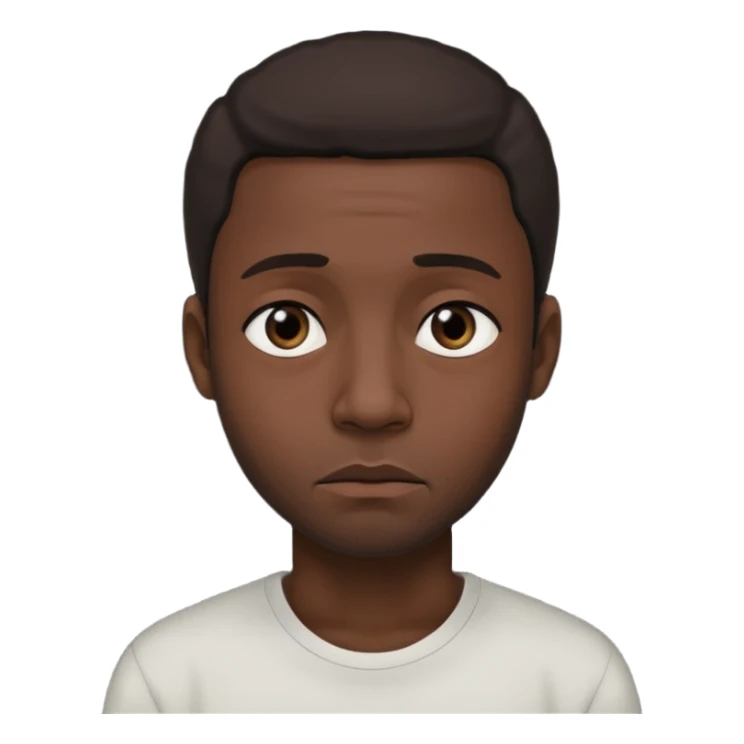 black man having Pity - feeling of sorrow and compassion for another sticker
