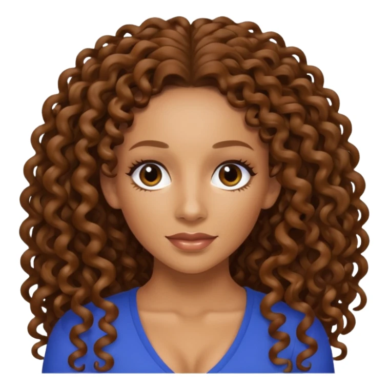Mel B with brown long curly hair sticker