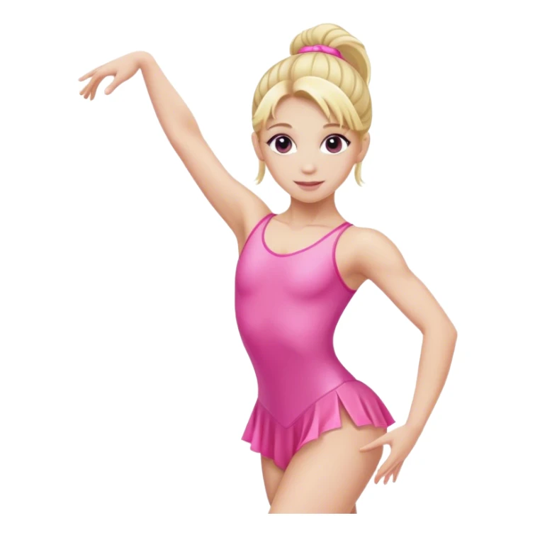 Pink dancer-gymnast with blonde hair sticker