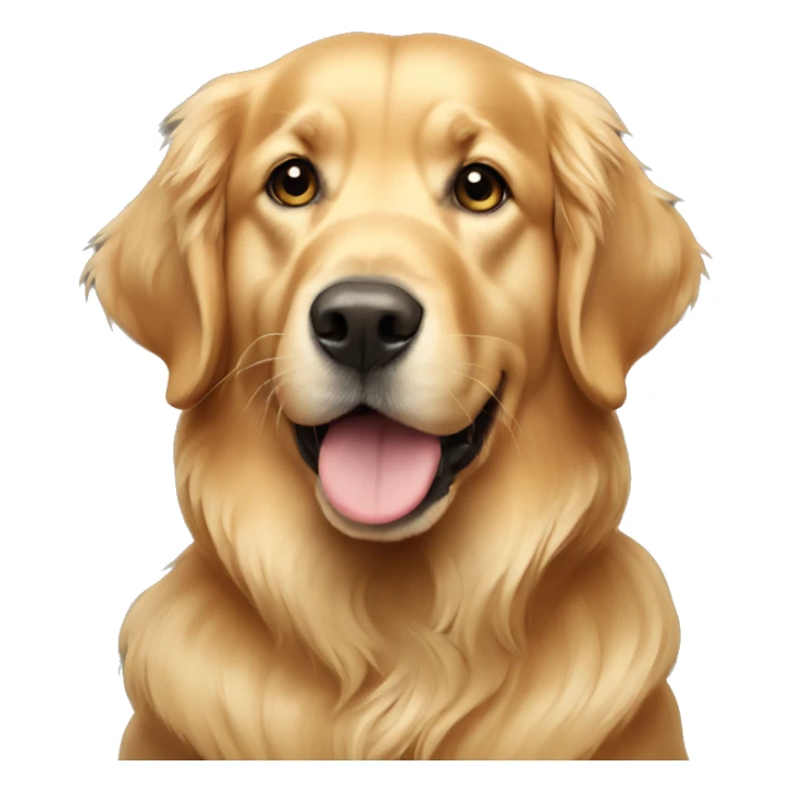 Golden retriever sitting sticker
