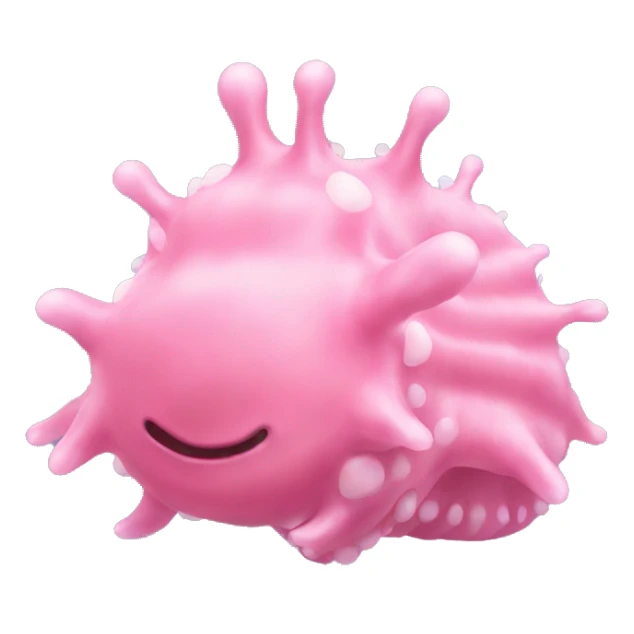 Baby pink sea slug sticker