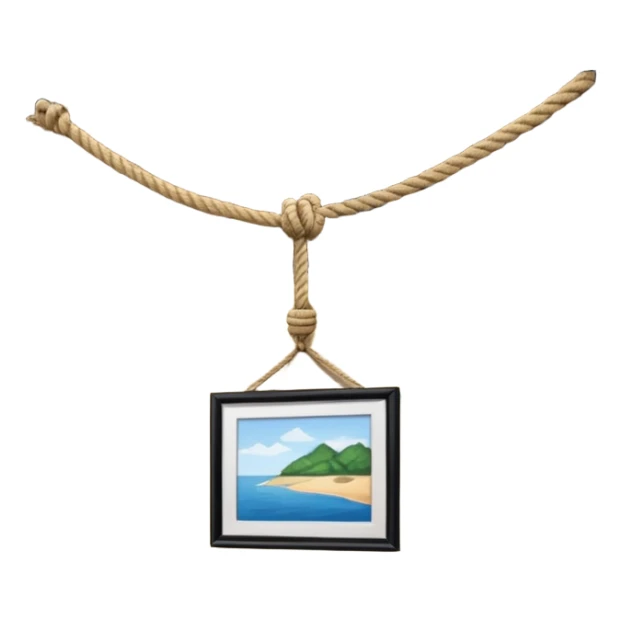 rope tied to the ceiling in a room sticker