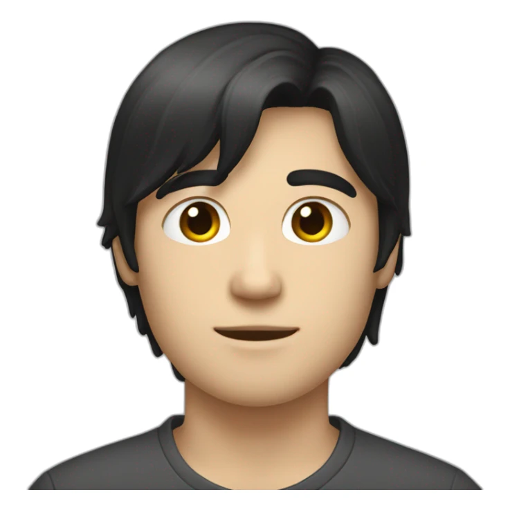 faceless 25yo white male with black hair sticker