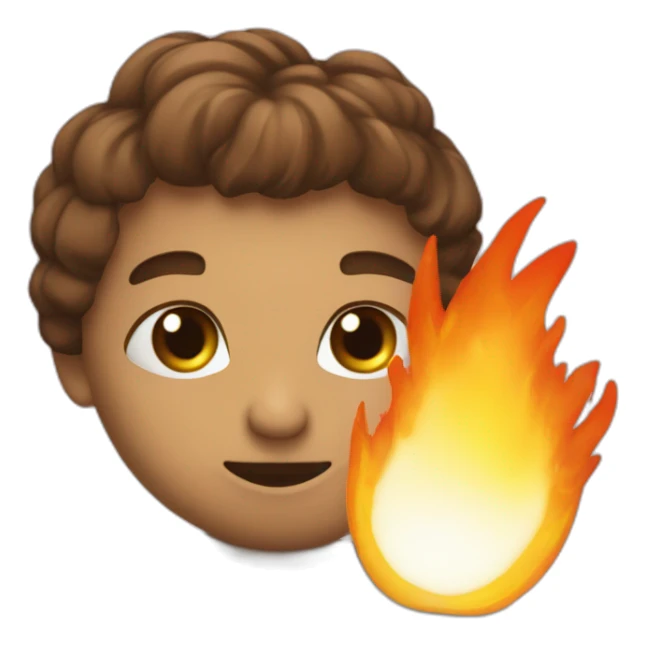 Cœur avec des flamme sticker