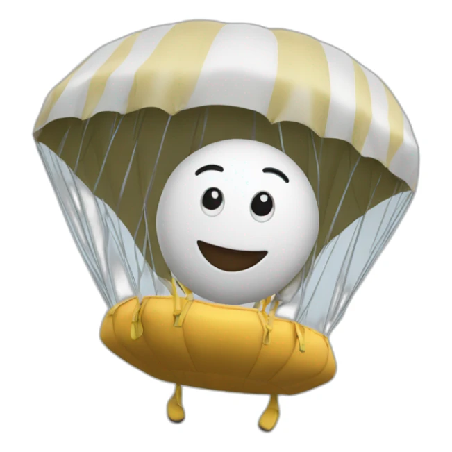 Un caca qui fait du saut en parachute sticker