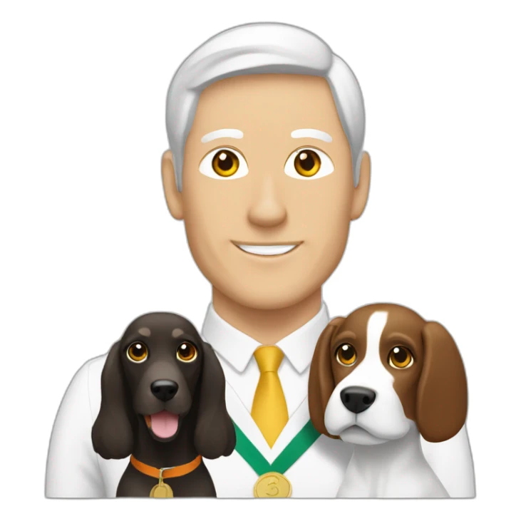 Sprinter spaniel with white man and white woman sticker