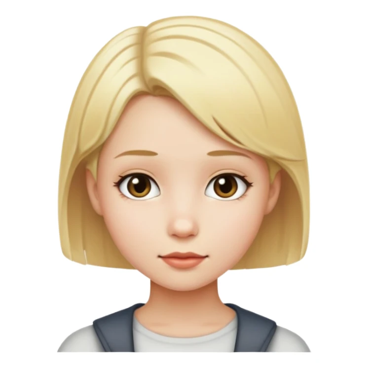 Girl with blonde short hair and white skin (student)  sticker