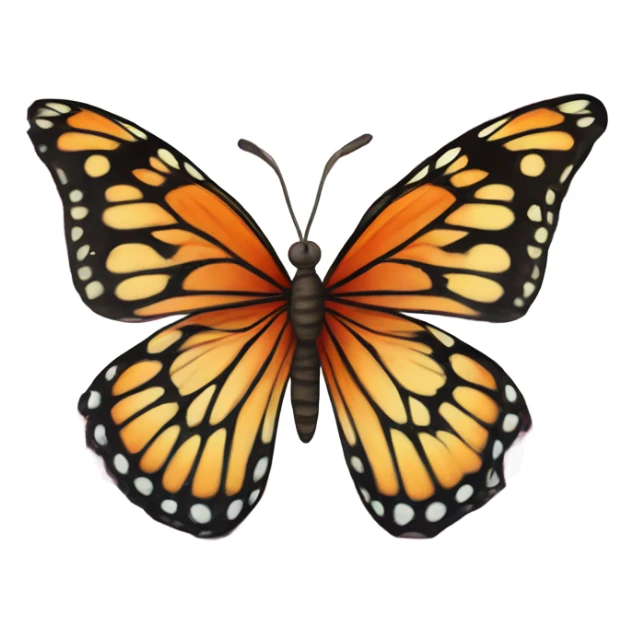 Butterfly flower sticker